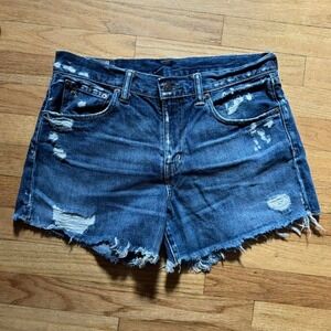 Polo‎ Ralph Lauren Crosby Shorts Women's Size 27 Denim Jorts Distressed Cotton